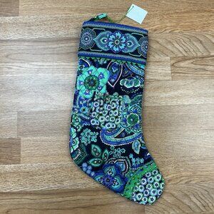 Vera Bradley Blue Rhapsody Christmas Stocking NEW